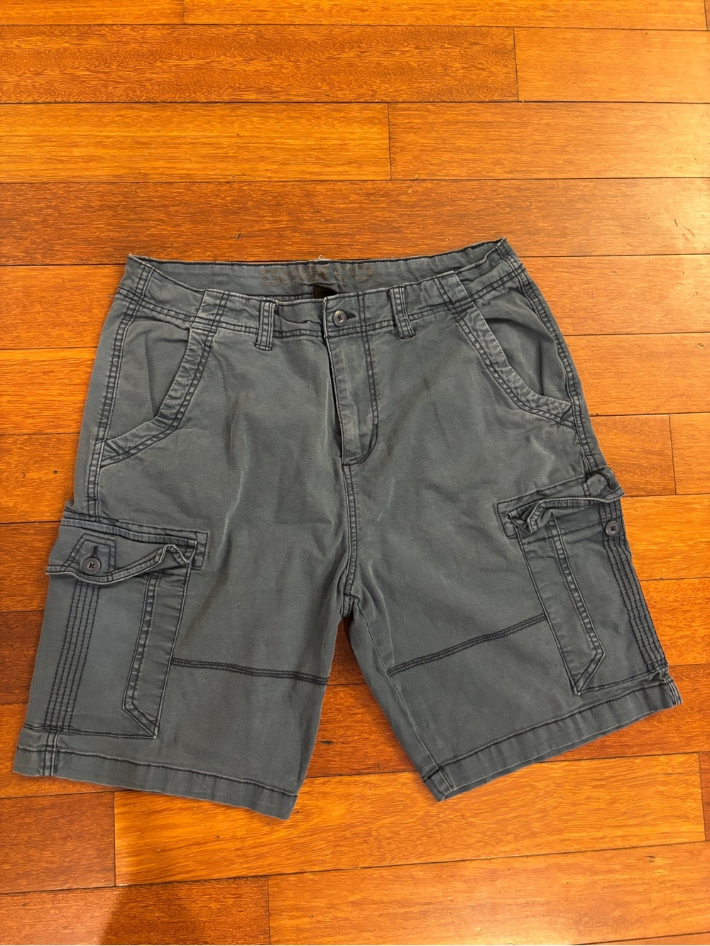 Iron Co. Men's Cargo Shorts in Slate Blue - Casual Utility Style